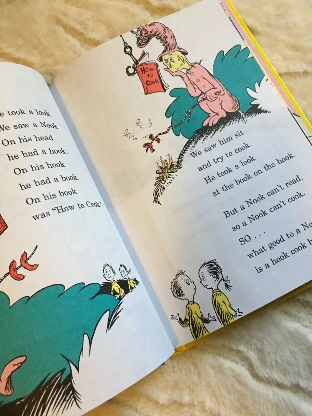 Vintage 1986 Dr Seuss One Fish Two Fish Red Fish Blue Fish Hardcover Book - Picture 7 of 10